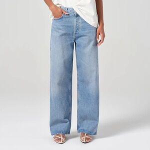 agolde low slung baggy jean in libertine